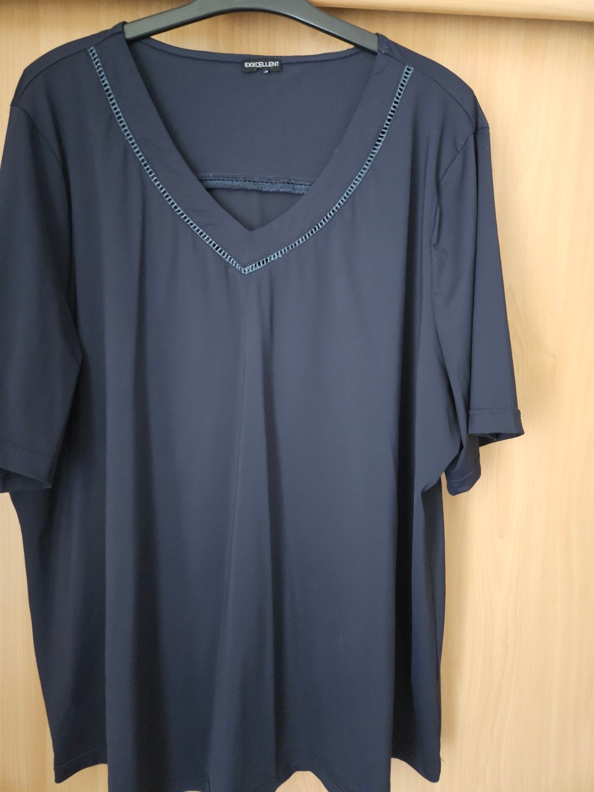 travelstof shirt excelent maat 50 blauw, Kleding | Dames, Grote Maten, Ophalen of Verzenden, Zo goed als nieuw, Blauw, Shirt of Top