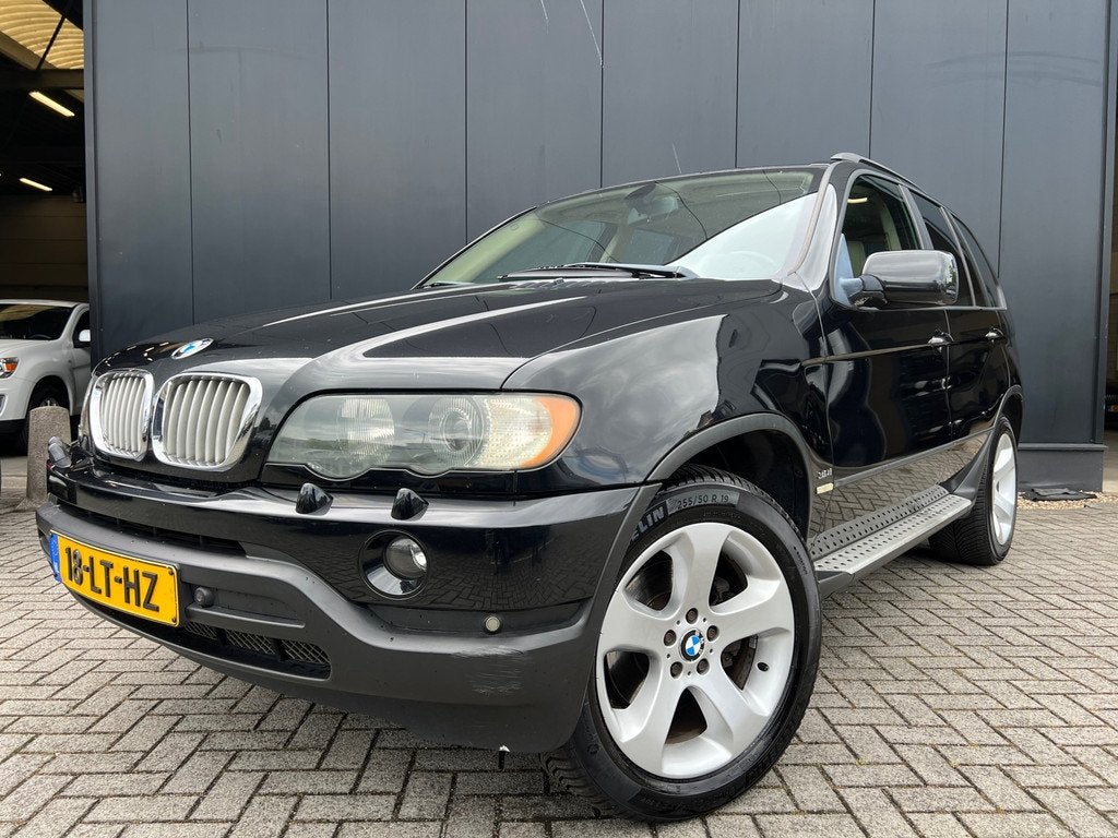 BMW X5 3.0i Exe '03 Aut/Leer/Dakje/19'Lmv/Nap/OrgNl, Auto's, Automaat, Gebruikt, Zwart, Bedrijf