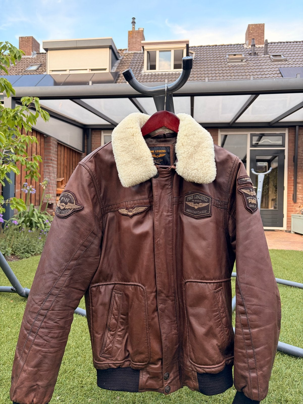 PME Legend Hudson Bomber Jack - Bruin Leer - Maat M, Ophalen, Zo goed als nieuw, Maat 48/50 (M), Bruin