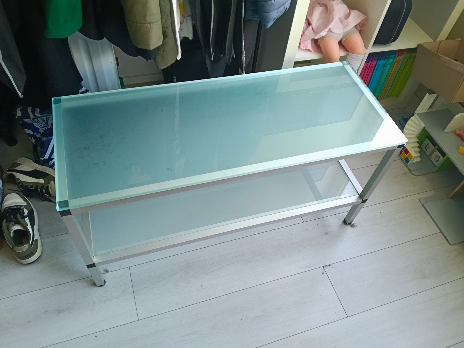 glazen tafel, Ophalen, 50 tot 100 cm, Glas, 25 tot 50 cm