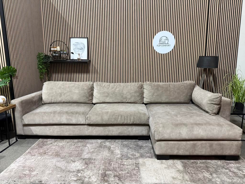 “GRATIS LEVERING” gave velvet hoekbank! 340x160, 125 tot 150 cm, Hoekbank, 300 cm of meer, Ophalen of Verzenden