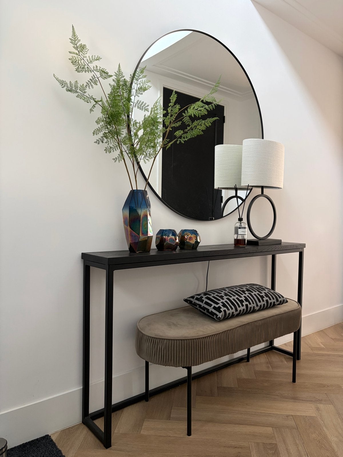 Table du Sud sidetable zwart 150x25,5x80 cm, Ophalen, Zo goed als nieuw, Minder dan 25 cm, 150 tot 200 cm