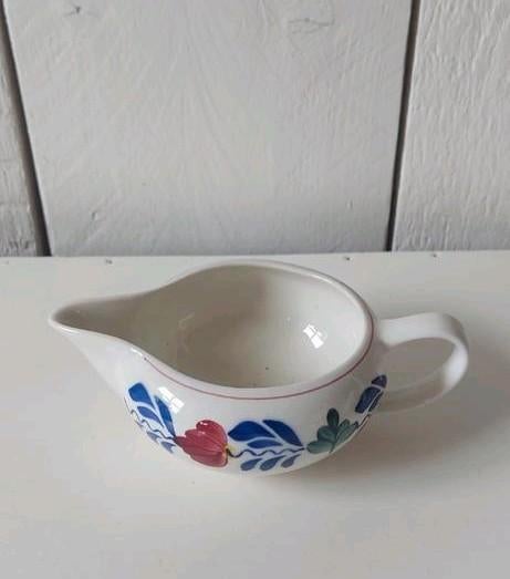 Vintage Melkkannetje Boerenbont sauskom melkkan oud servies, Ophalen of Verzenden