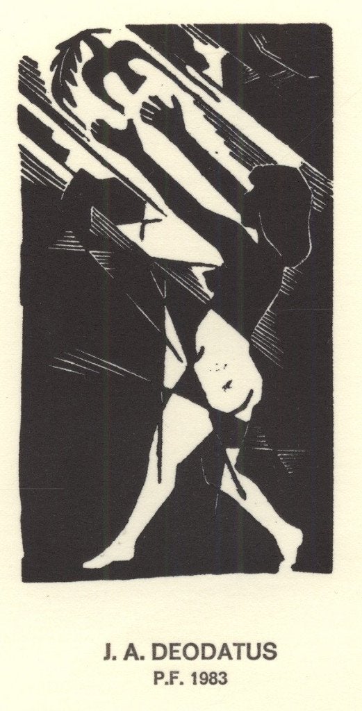 0074 Ex Libris Nederland : Jan Deodatus, 1982, Verzenden, Ex libris