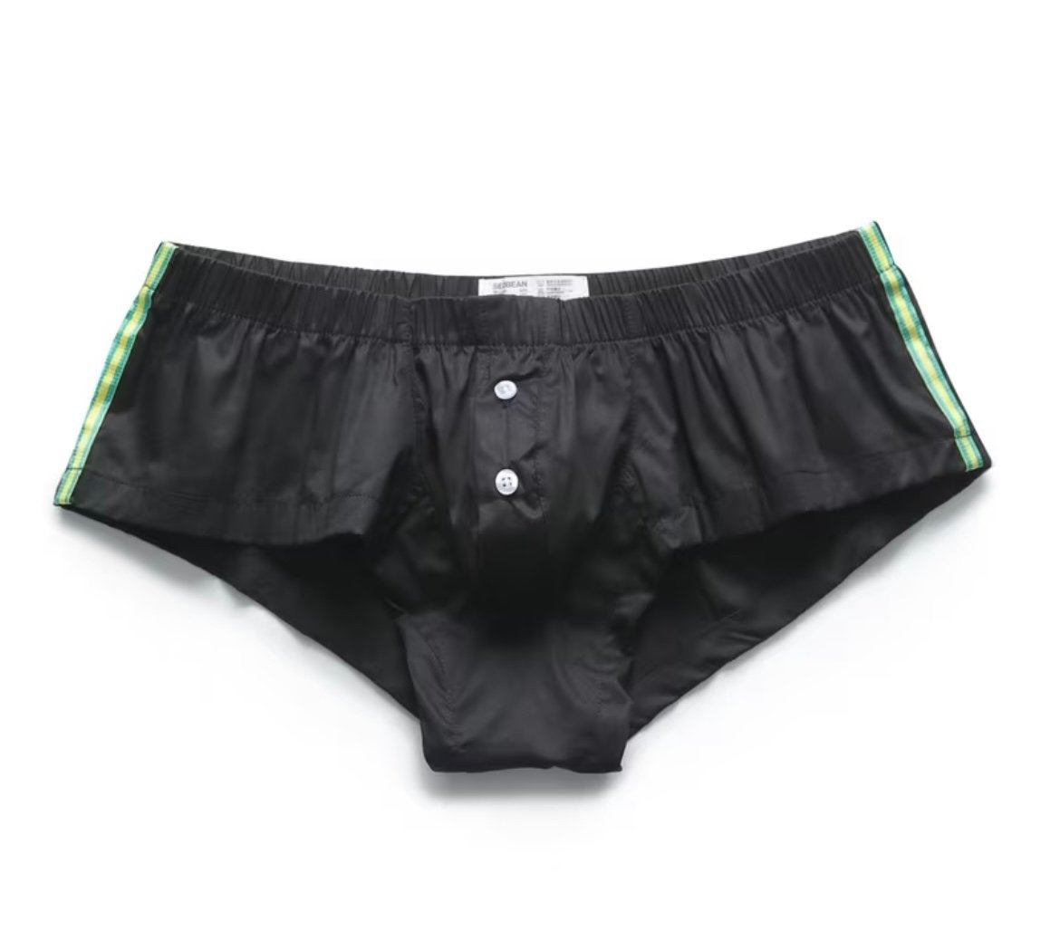 Sexy boxershort van Seobean / wetlook stof / maat XL/XXL, Verzenden, Zwart, Boxer