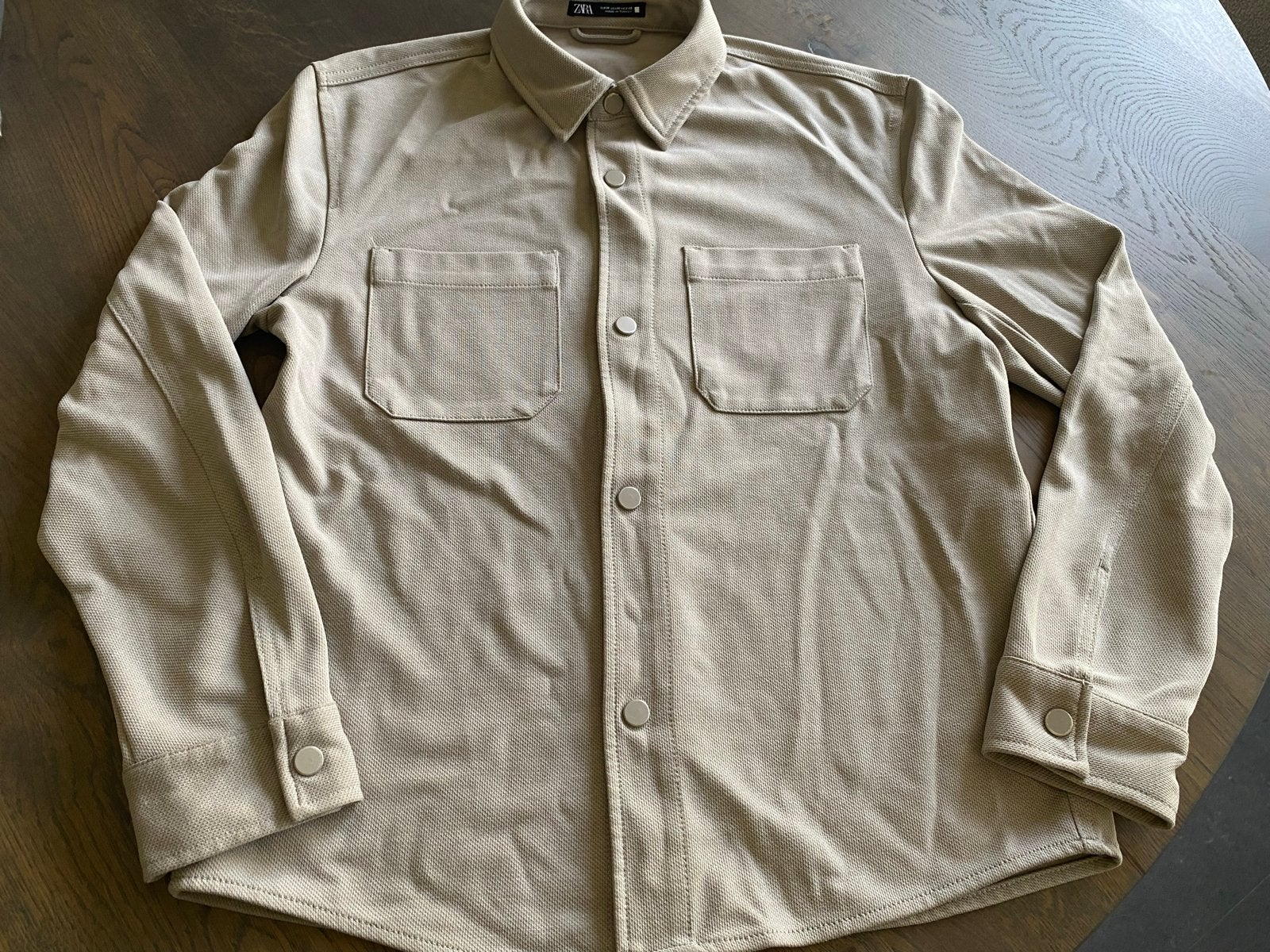 Zara Heren Jasje Beige Maat M, Ophalen of Verzenden, Zo goed als nieuw, Maat 48/50 (M), Beige