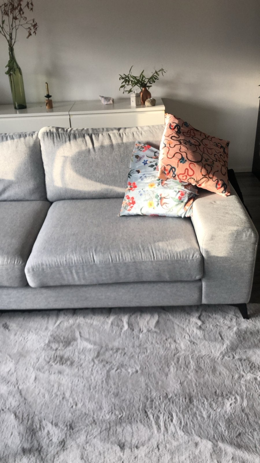 GRATIS! Grijze Hoekbank, Ophalen, 250 tot 300 cm, 100 tot 125 cm, Hoekbank