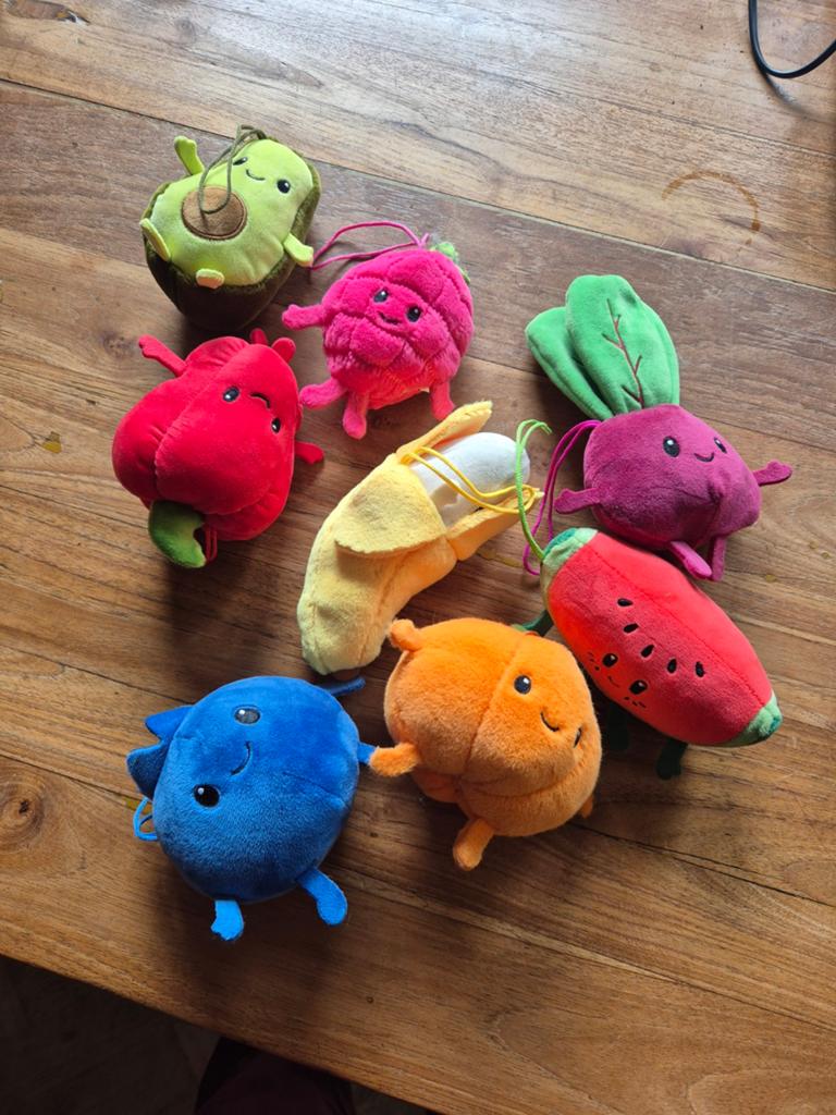 Lidl knuffels groente en fruit set, Lidl, Overige karakters, Overige typen, Ophalen of Verzenden