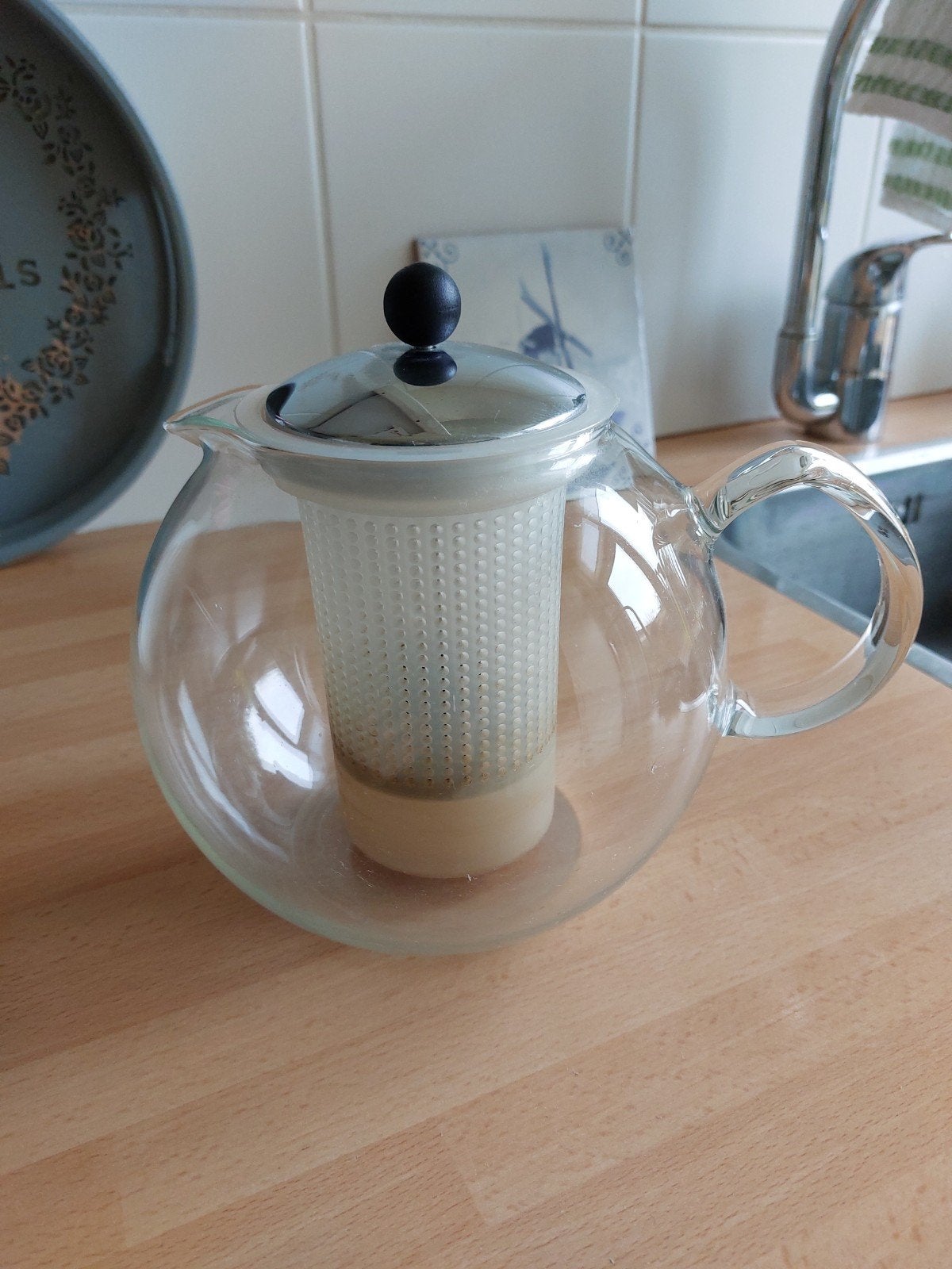 Bodum glazen theepot met filter, Ophalen of Verzenden