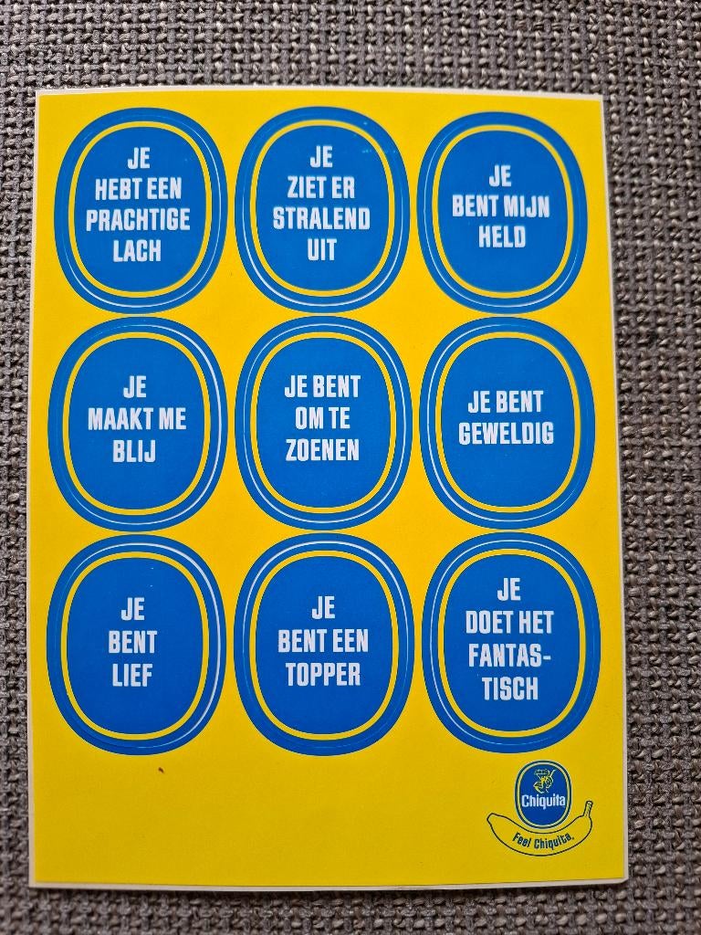 Stickervel - chiquita, Ophalen of Verzenden, Nieuw, Merk