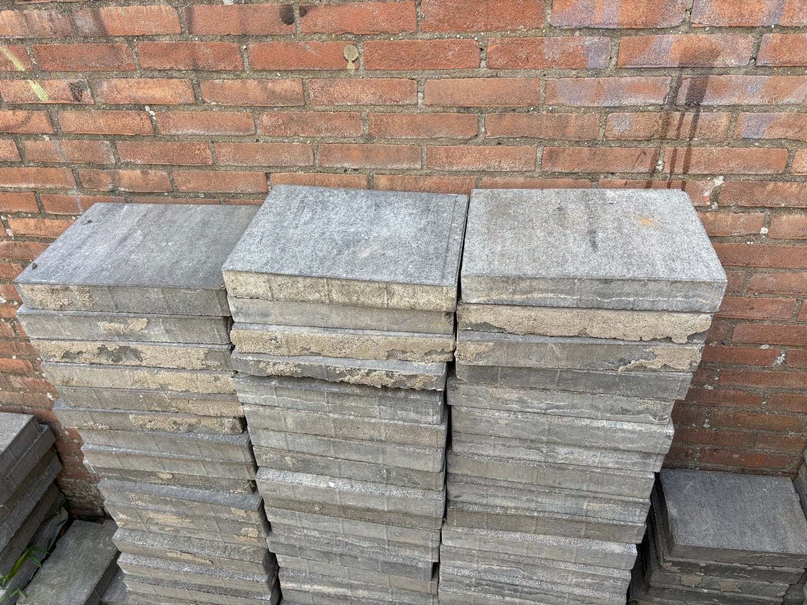 Tuin Tegels en balken - diverse maten, Tuin en Terras, Tegels en Klinkers, Ophalen, Gebruikt, 10 m² of meer, Beton