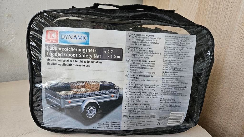 Ladingzekeringsnet voor aanhanger, 2.7 x 1.5 m, Ophalen of Verzenden, Nieuw
