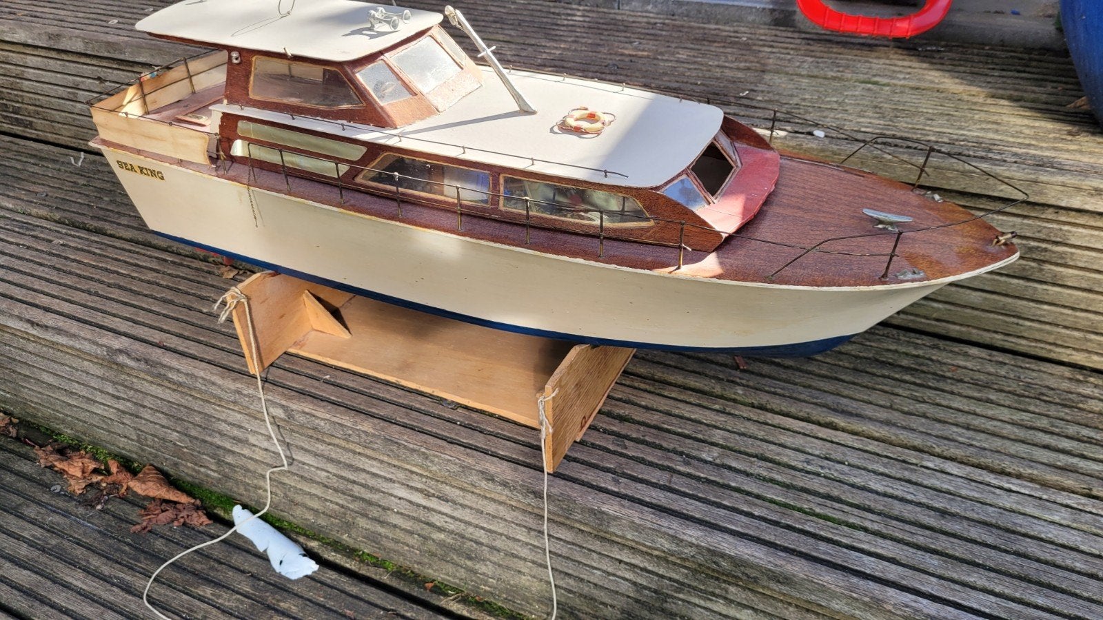Vintage RC Modelboot "Sea King" - billing boats, Hobby en Vrije tijd, Ophalen, Gebruikt, Groter dan 1:32, Overige merken