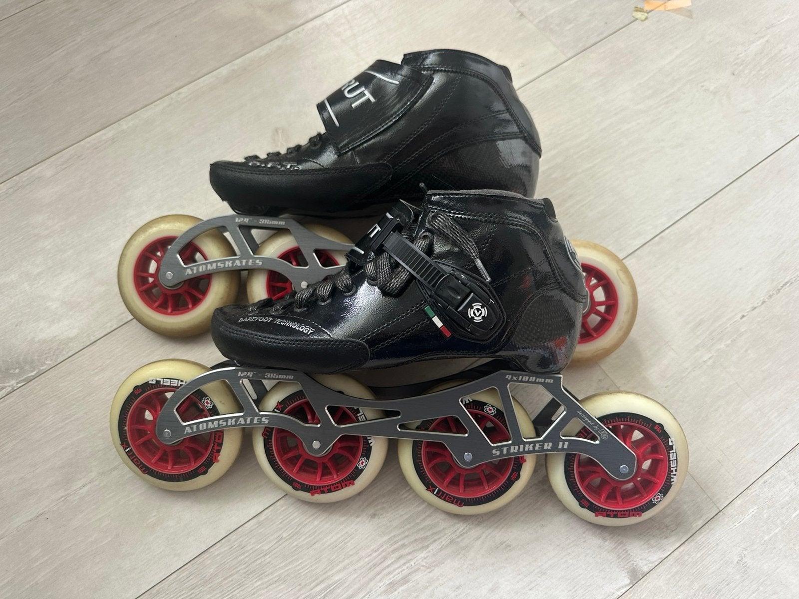 Luigino Strut inline skates maat 38 - 4x100 mm wielen, Ophalen of Verzenden, Gebruikt