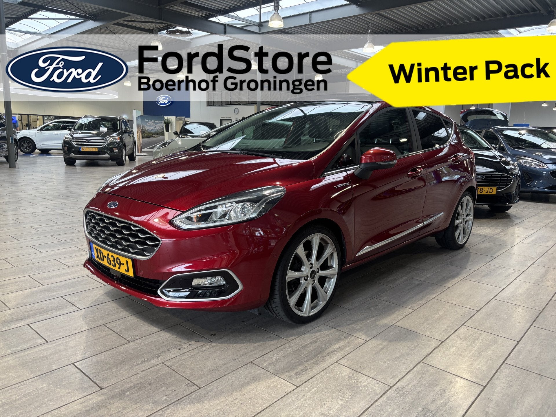 Ford Fiesta EcoBoost 100 pk Vignale | Pano | Winter Pack | H, Auto's, Ford, 12 maanden, 101 pk, Gebruikt, Leder en Stof