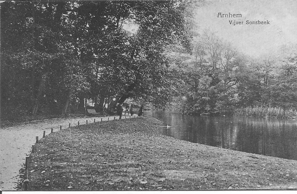 Arnhem Vijver Sonsbeek., Verzamelen, Ophalen of Verzenden, 1920 tot 1940, Ongelopen, Gelderland