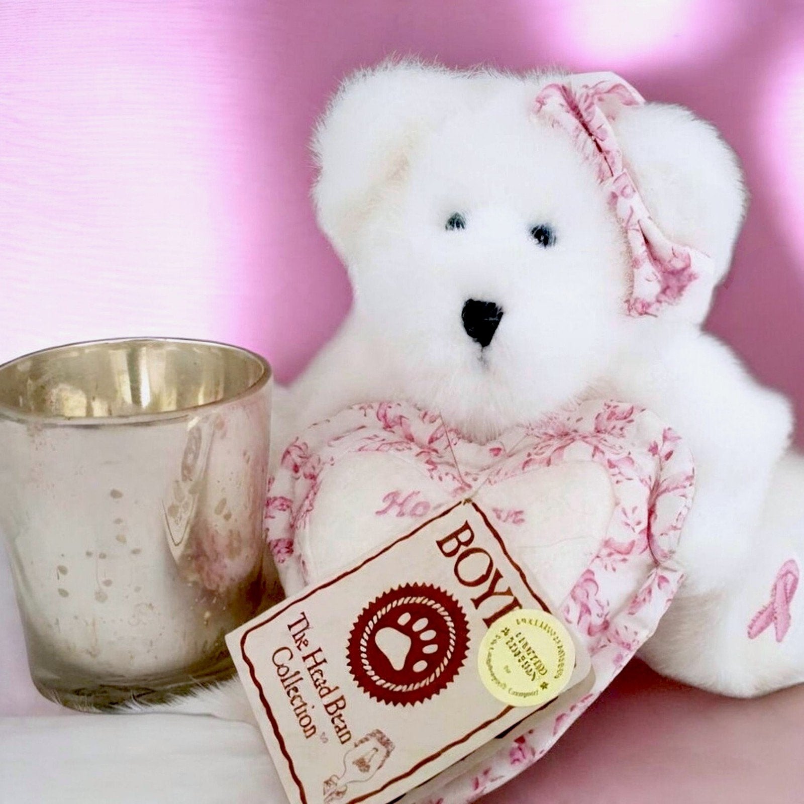 Boyds Bears Longaberger Bear & Rivièra Maison Votive, Ophalen of Verzenden, Zo goed als nieuw, Stoffen beer, Overige merken