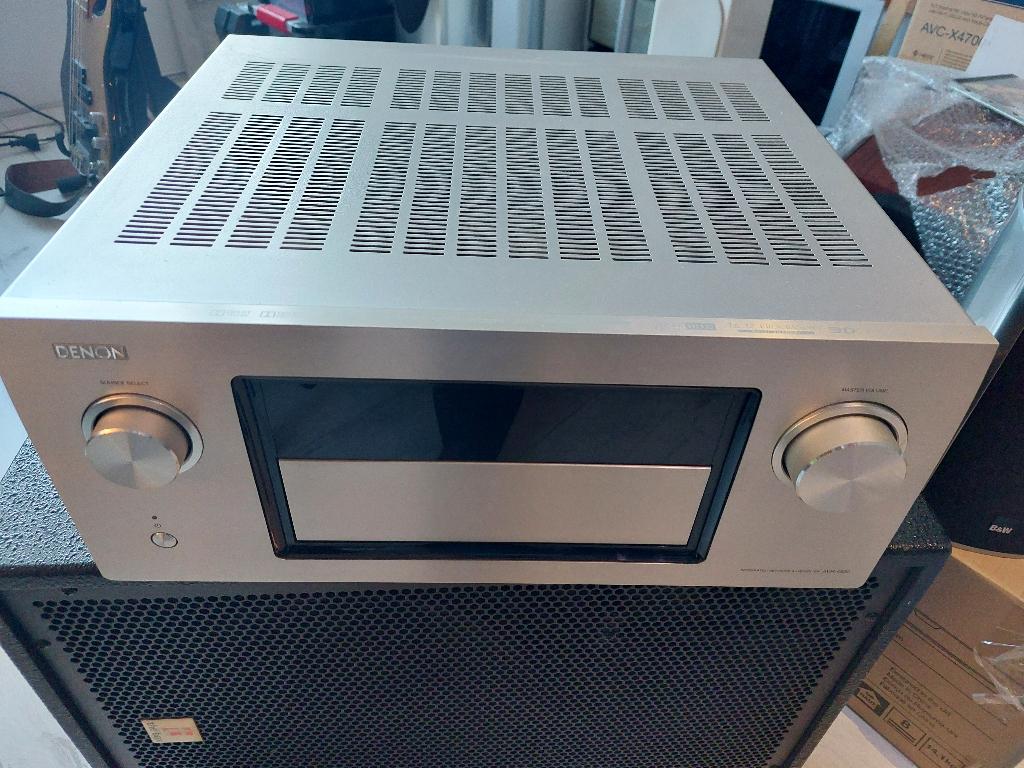 Denon AVR-4520 siilver with remote and mic, Ophalen, Gebruikt, Denon, 120 watt of meer