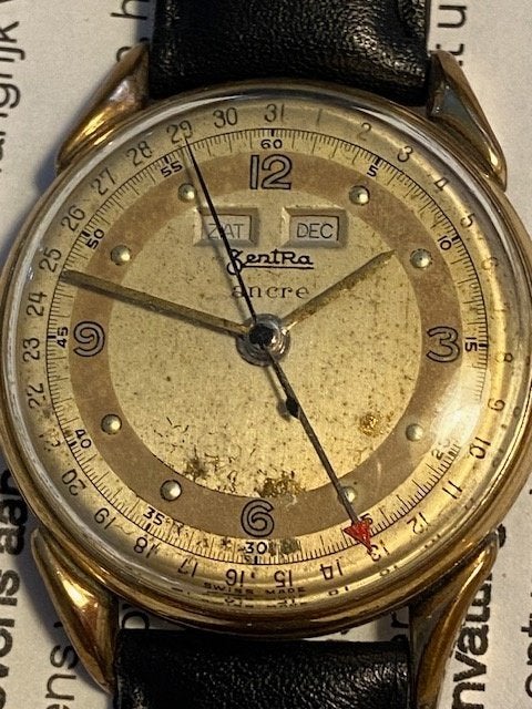 Horloge Swiss Brenta Ancre 1940-1950 loopt, Sieraden, Tassen en Uiterlijk, Horloges | Heren, Overige merken, Overige materialen