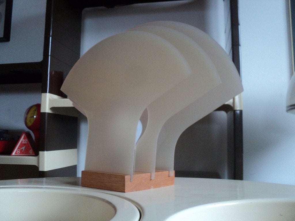 plexi space age jaren 60 70 design retro tafellamp, Ophalen of Verzenden