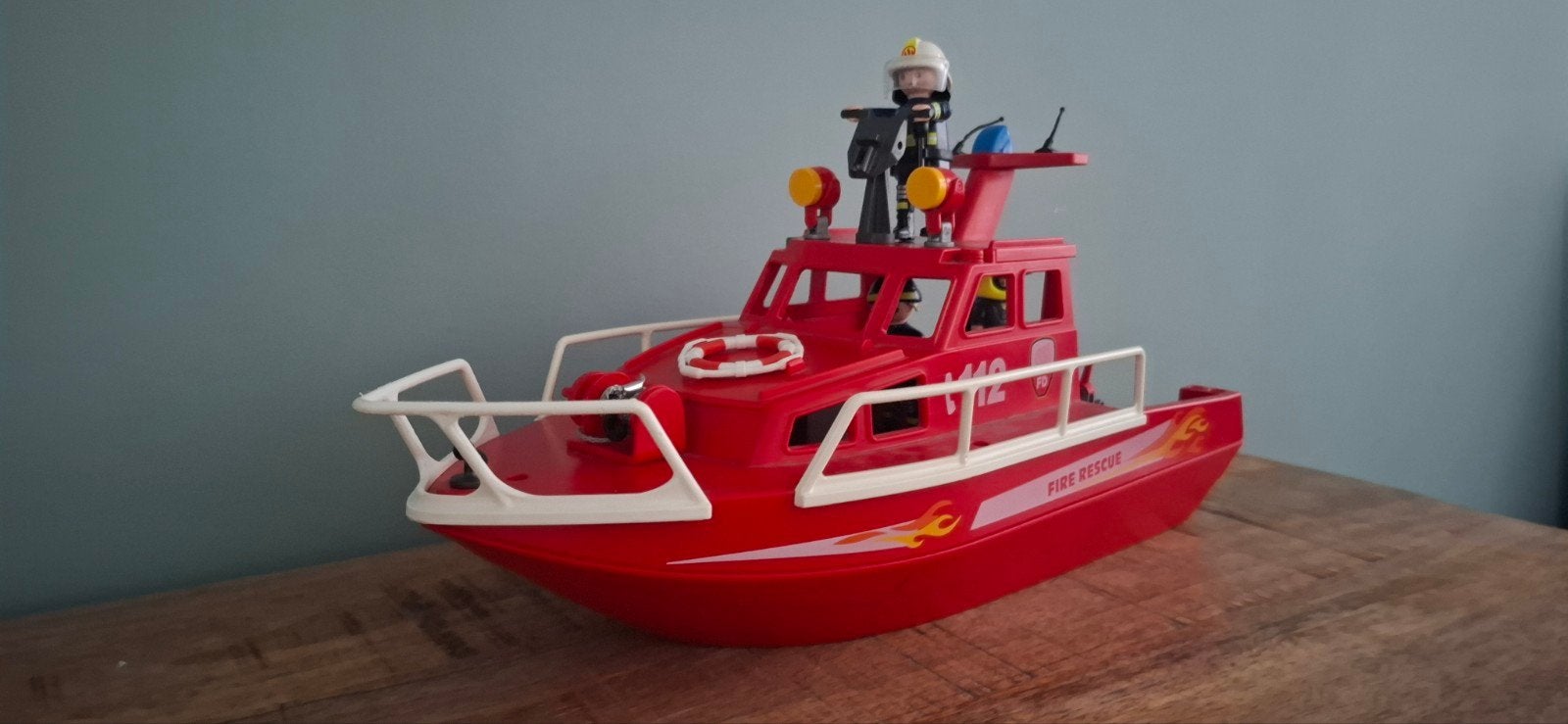 Playmobil brandweerboot., Ophalen of Verzenden, Zo goed als nieuw
