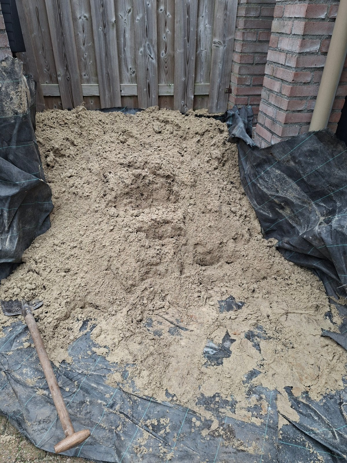 1,5 kubieke meter schoon geel zand voor bestrating/zandbak, Tuin en Terras, Ophalen, Ophoogzand