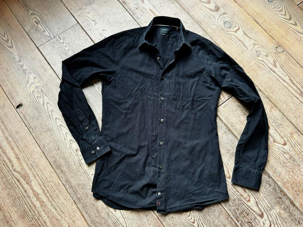 2 overhemd van Strellson, maat 38, slim fit, zwart, Strellson, Halswijdte 38 (S) of kleiner, Zwart, Ophalen of Verzenden
