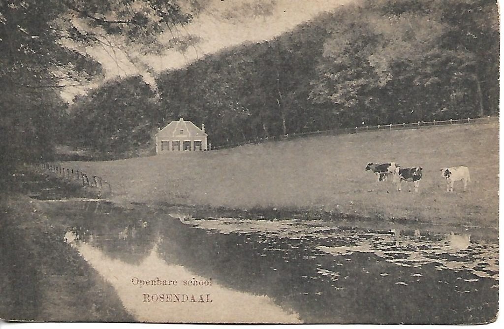 Rosendaal- -Openbare school., Verzenden, 1920 tot 1940, Ongelopen, Gelderland