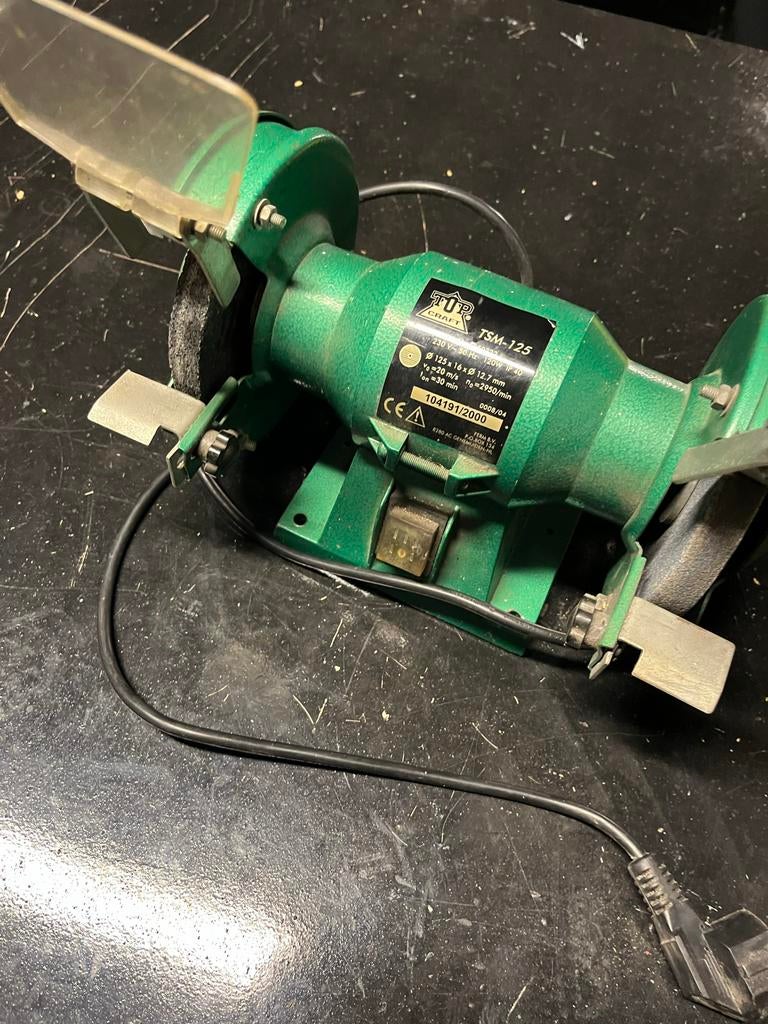 TUP CRAFT TSM-125 Werkbankslijpmachine, Ophalen, Gebruikt, Minder dan 700 watt, Werkbankslijpmachine