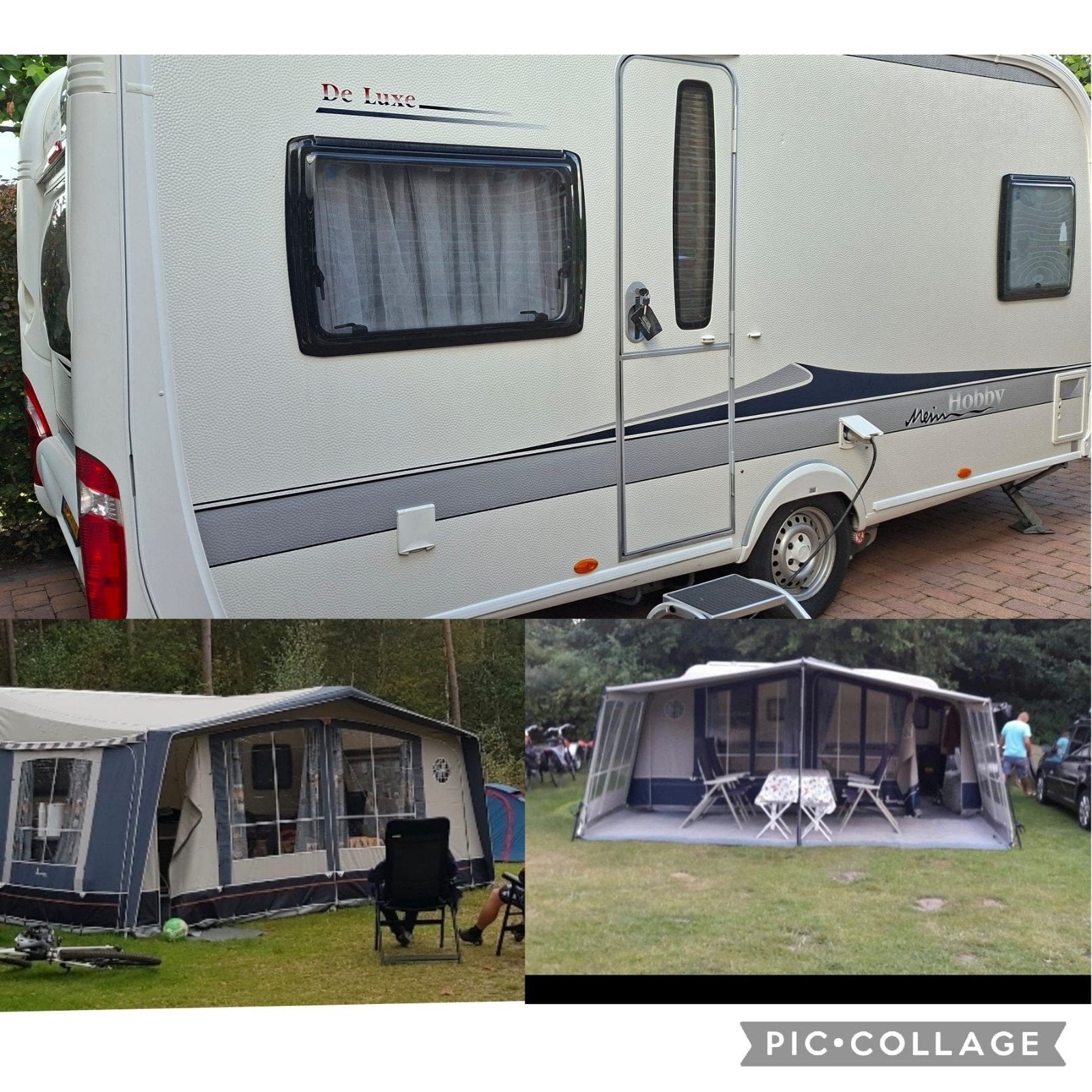 Hobby 460 ufe De Luxe met Isabella tent en isabella Luifel c, Rondzit, Hobby, Frans bed, 5 tot 6 meter