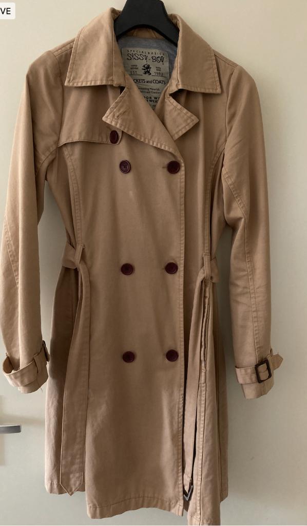 Trenchcoat, maat S. 100% katoen, valt groter uit meer M/L, Ophalen of Verzenden, Zo goed als nieuw, Maat 38/40 (M), Overige kleuren