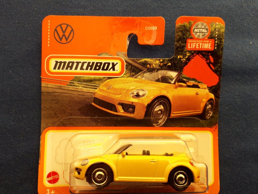 Matchbox VW Beetle cabriolet 2019 geel - NIEUW, Ophalen of Verzenden, Zo goed als nieuw, Auto