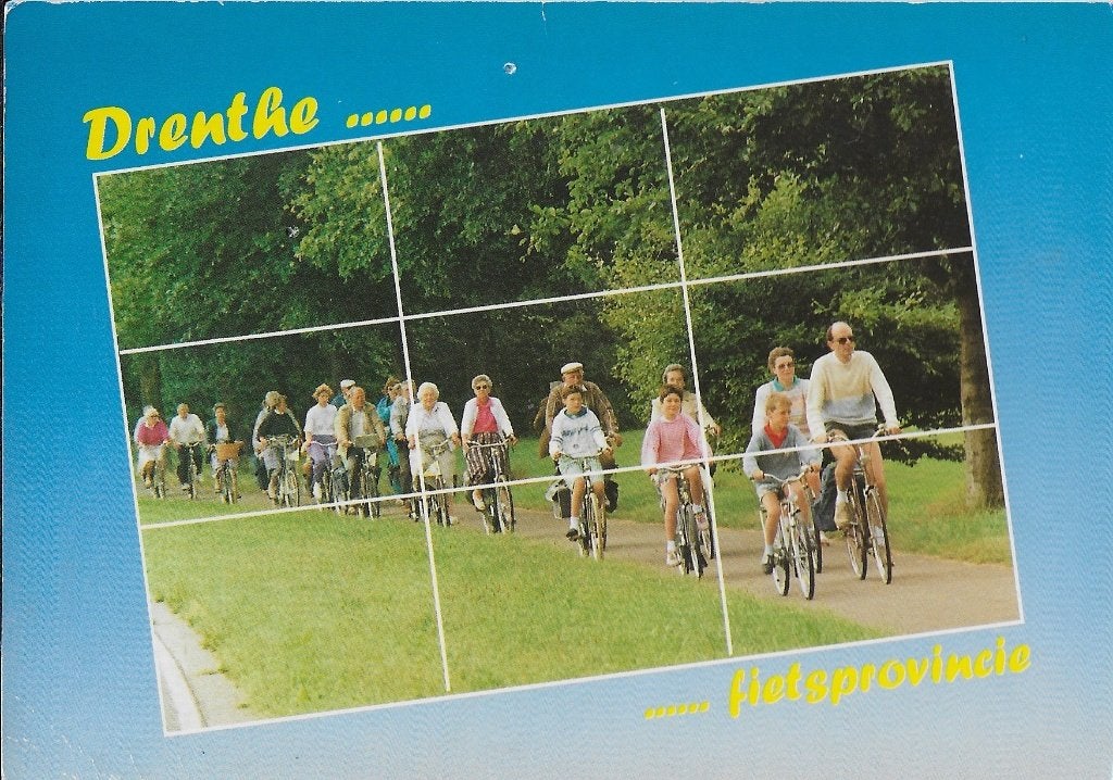 Q2508 Gelopen ansichtkaart drenthe fietsprovincie, Ophalen of Verzenden, 1980 tot heden, Gelopen, Drenthe