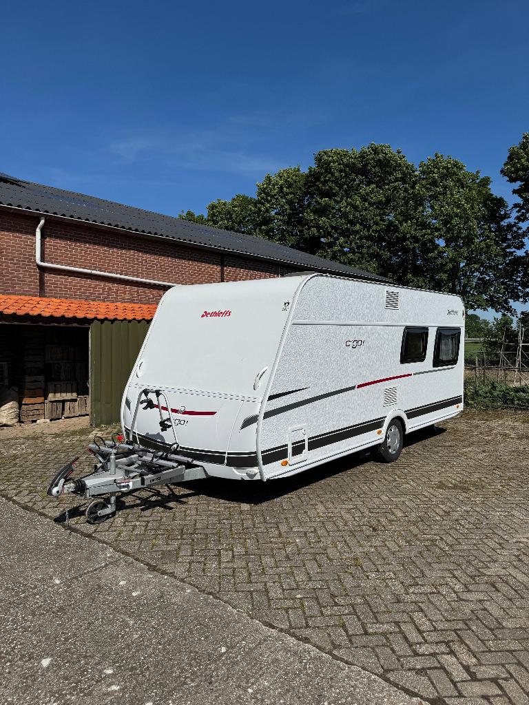 Dethleffs C'Go 495FR 2019 met voortent en mover, Ringverwarming, Omvormbare zithoek, Rondzit, Particulier