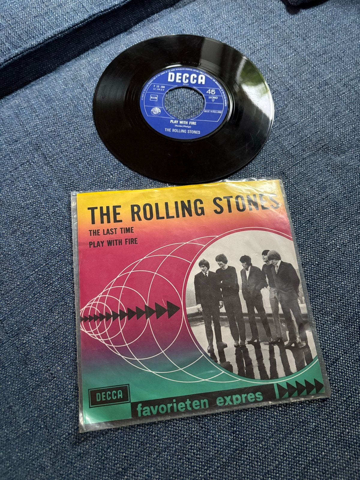 The Rolling Stones - The Last Time / Play With Fire (Single), Fotohoes, Ophalen, Gebruikt, Rock en Metal