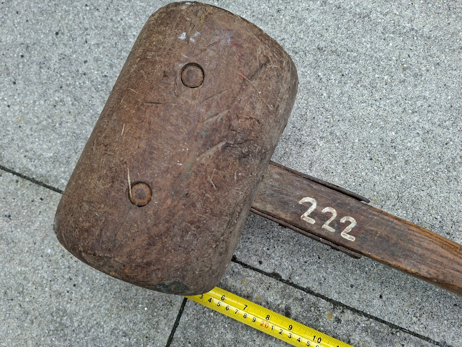 Militaire houten hamer sleg 90 cm Genie pioniersgereedschap, Ophalen of Verzenden, Landmacht