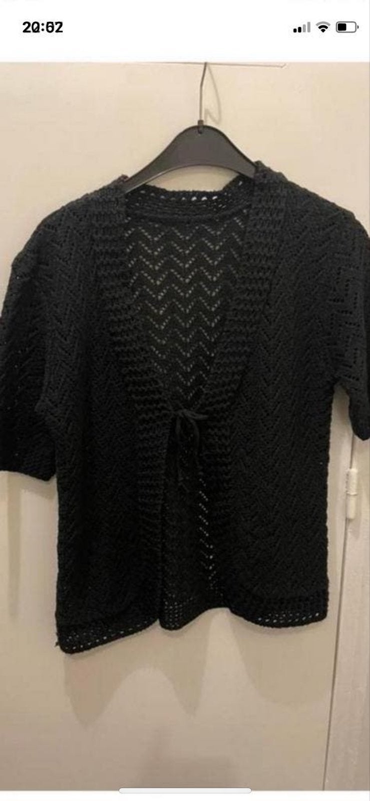 Zwart gehaakt bolero vestje maat m, Ophalen, Zo goed als nieuw, Maat 38/40 (M), Zwart