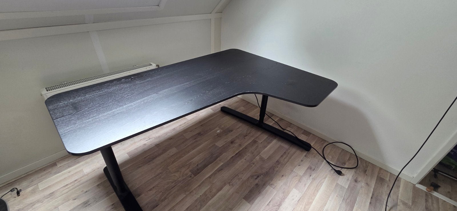 Ikea hoek bureau Bekant, Huis en Inrichting, Bureaus, Ophalen, Zwart, Gebruikt, Hoekbureau