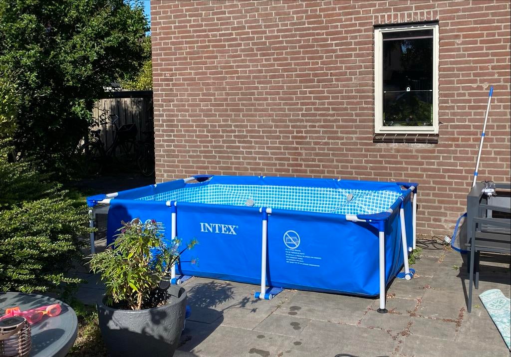 Intex Rectangular Frame Zwembad 2.6m met accessoires, Tuin en Terras, Zwembaden, Zo goed als nieuw, Opzetzwembad, Minder dan 80 cm