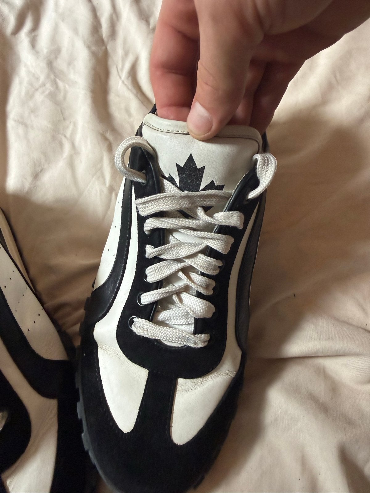 DSQUARED2 Sneakers Zwart/Wit - Maat 42, Ophalen, Zwart, Sneakers of Gympen, Gedragen