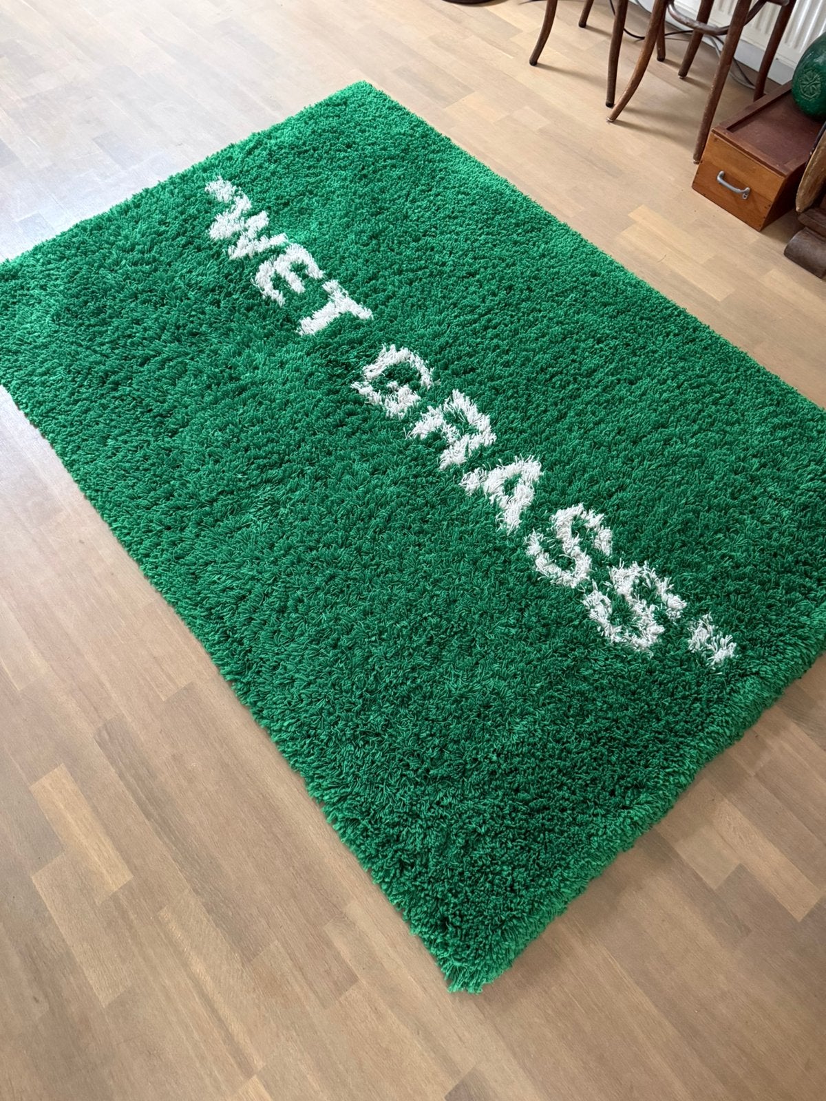 Virgil Abloh Off-White x Ikea “Wet Grass” Rug, Ophalen of Verzenden, Gebruikt, Binnen