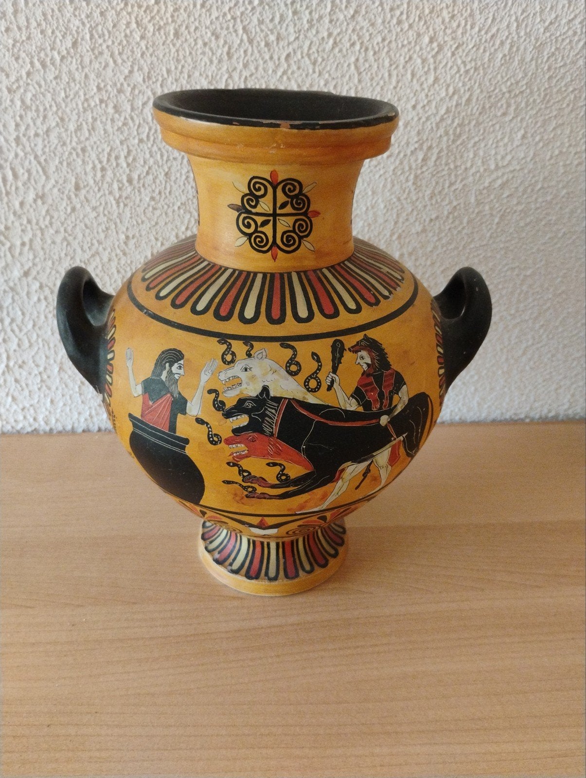 Antieke Griekse Hydria Vaas - Herakles en Cerberus, Ophalen of Verzenden