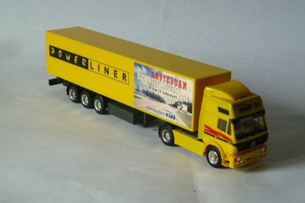 HERPA MB POWERLINER RAI 1996, Verzenden, Zo goed als nieuw, Bus of Vrachtwagen, Herpa