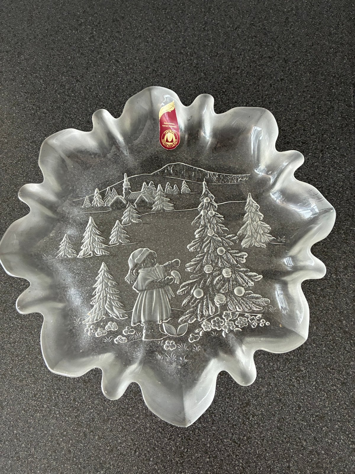 Walther Glas Kerst Schaaltje - Made in Germany, Ophalen