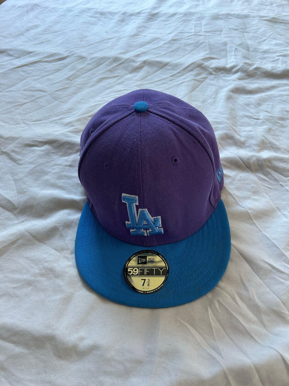 New Era LA Dodgers 59Fifty Pet - Paars/Blauw, Ophalen of Verzenden, Zo goed als nieuw, Pet