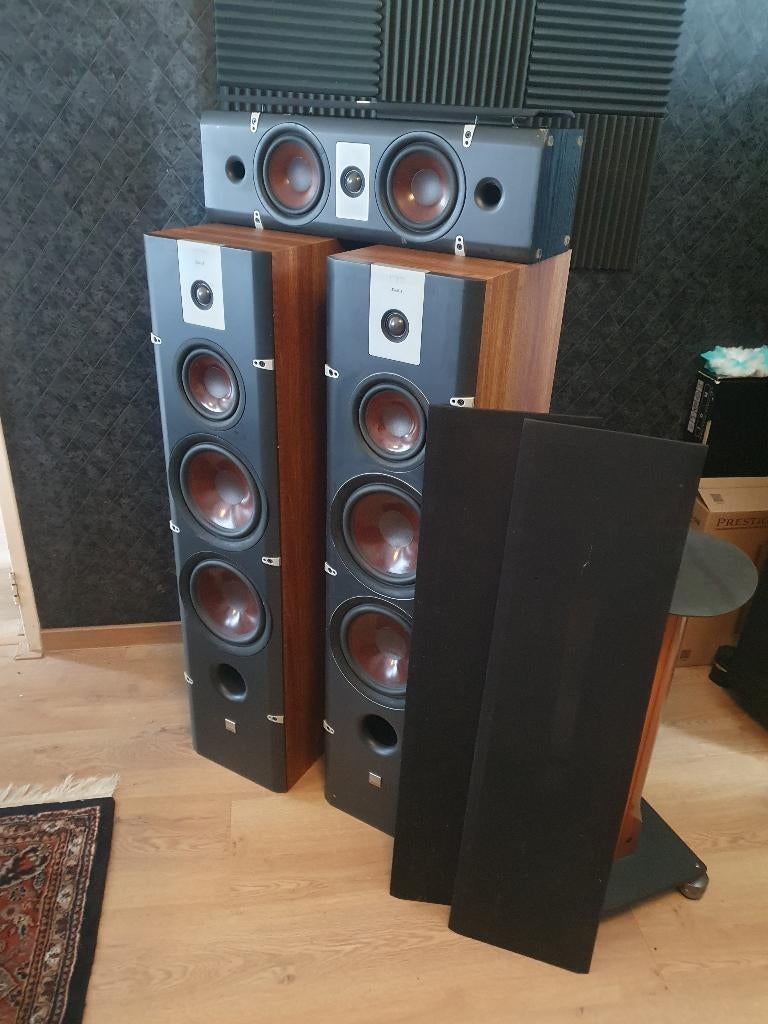 DALI Lektor 8 + center, Audio, Tv en Foto, Luidsprekers, Ophalen, 60 tot 120 watt, Front, Rear of Stereo speakers, Overige merken