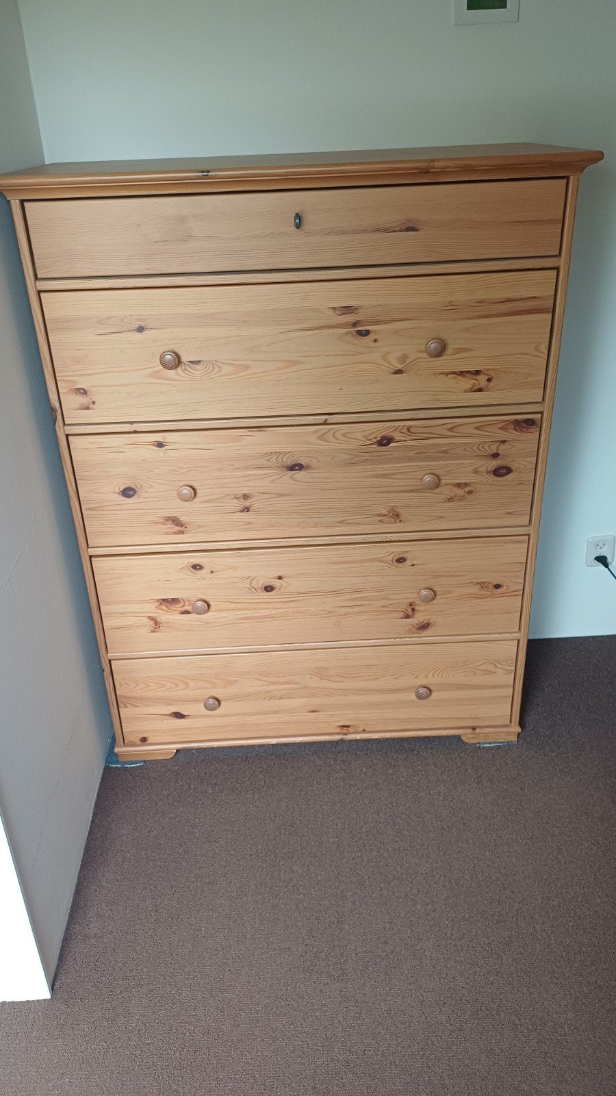 IKEA Hynne grenen ladekast met 5 laden, Ophalen, Gebruikt, 100 tot 150 cm, 5 laden of meer