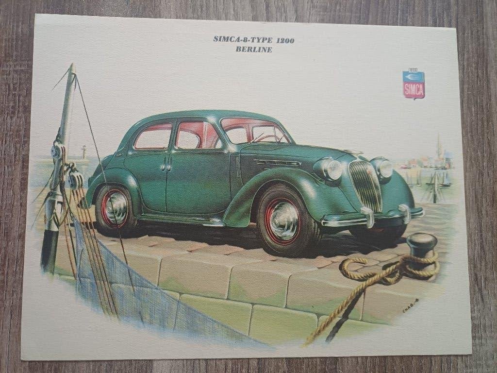 Simca 8-Type 1200 Berline leaflet, Ophalen of Verzenden, Zo goed als nieuw, Overige merken
