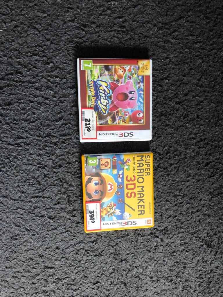 Compleet game set met boekje 3DS: Kirby Triple Deluxe & Supe, Gebruikt, 1 speler, Ophalen of Verzenden, Platform