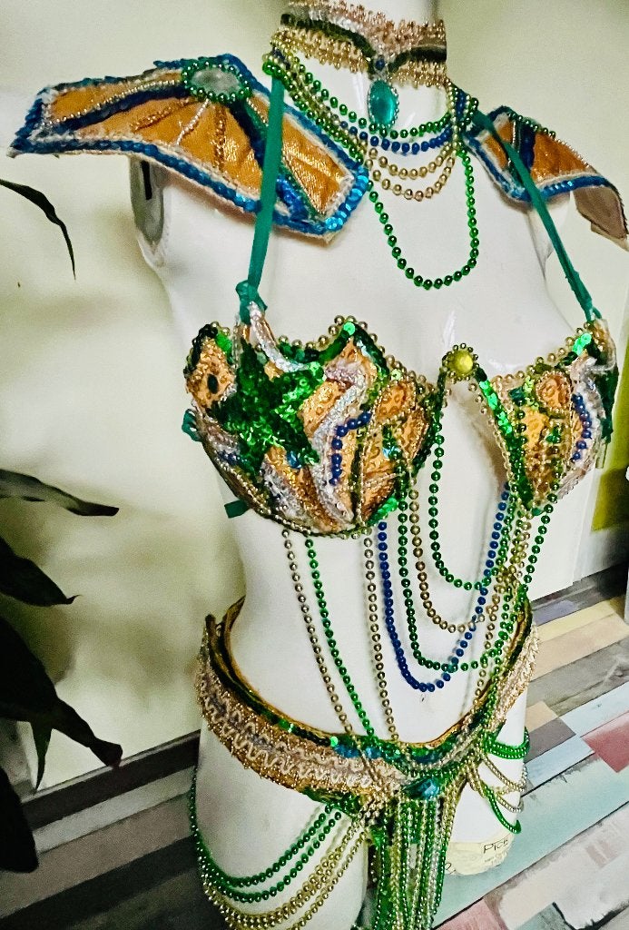 Samba kostuum Brazilie, Handgemaakt, Ophalen, Gedragen